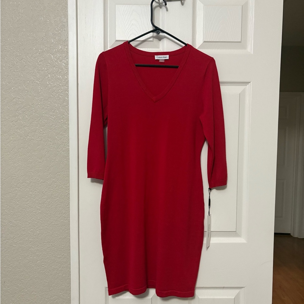 Calvin Klein NWT red dress M